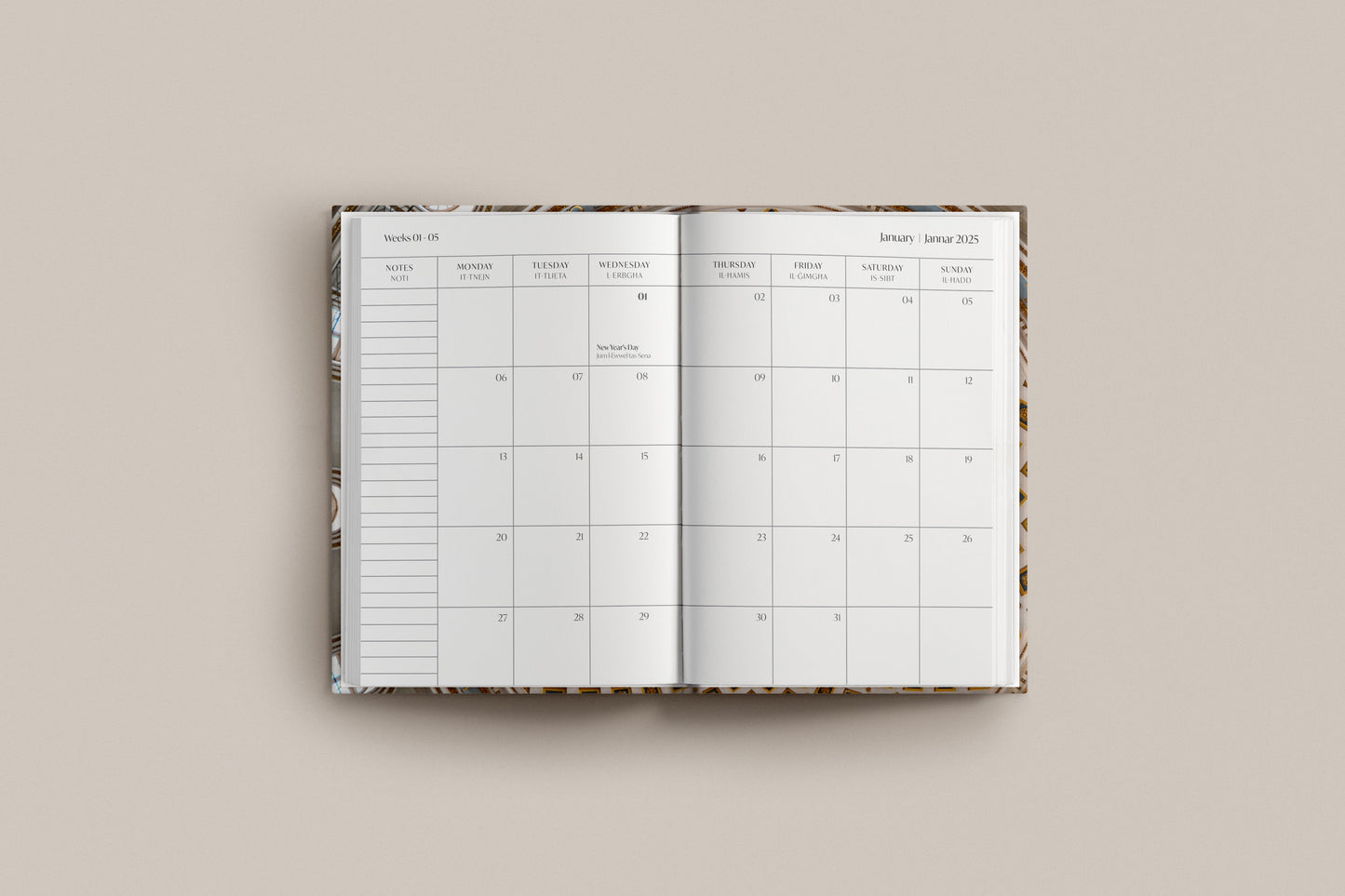 2025 Hardbound Diary DAILY View