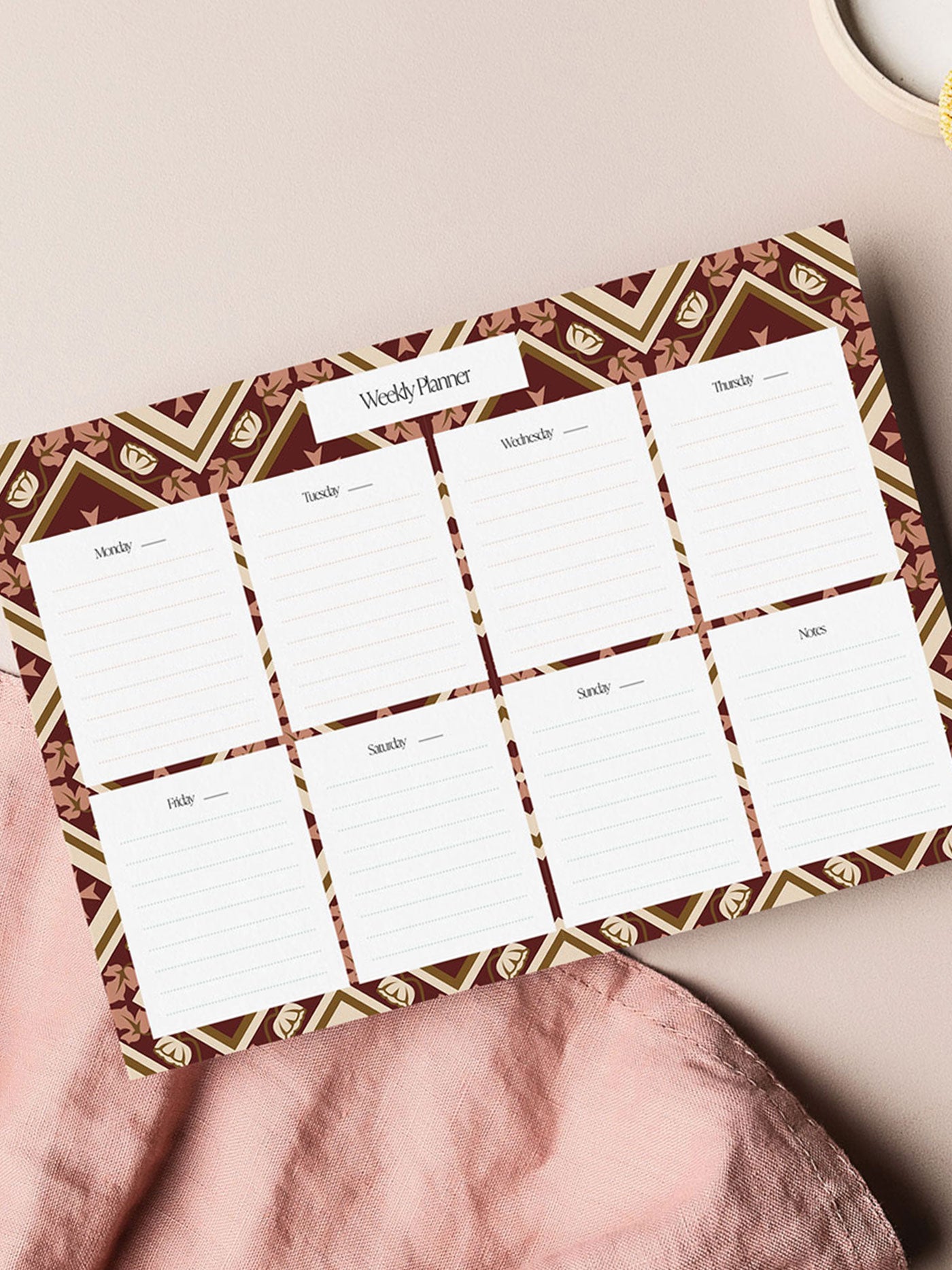 Maltese Cross Weekly Planner