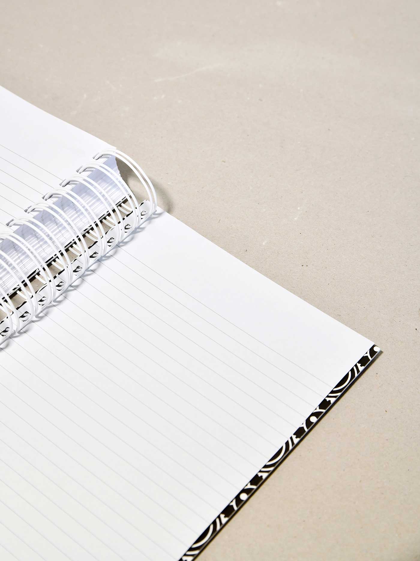 Turquoise Spiral Ruled Journal