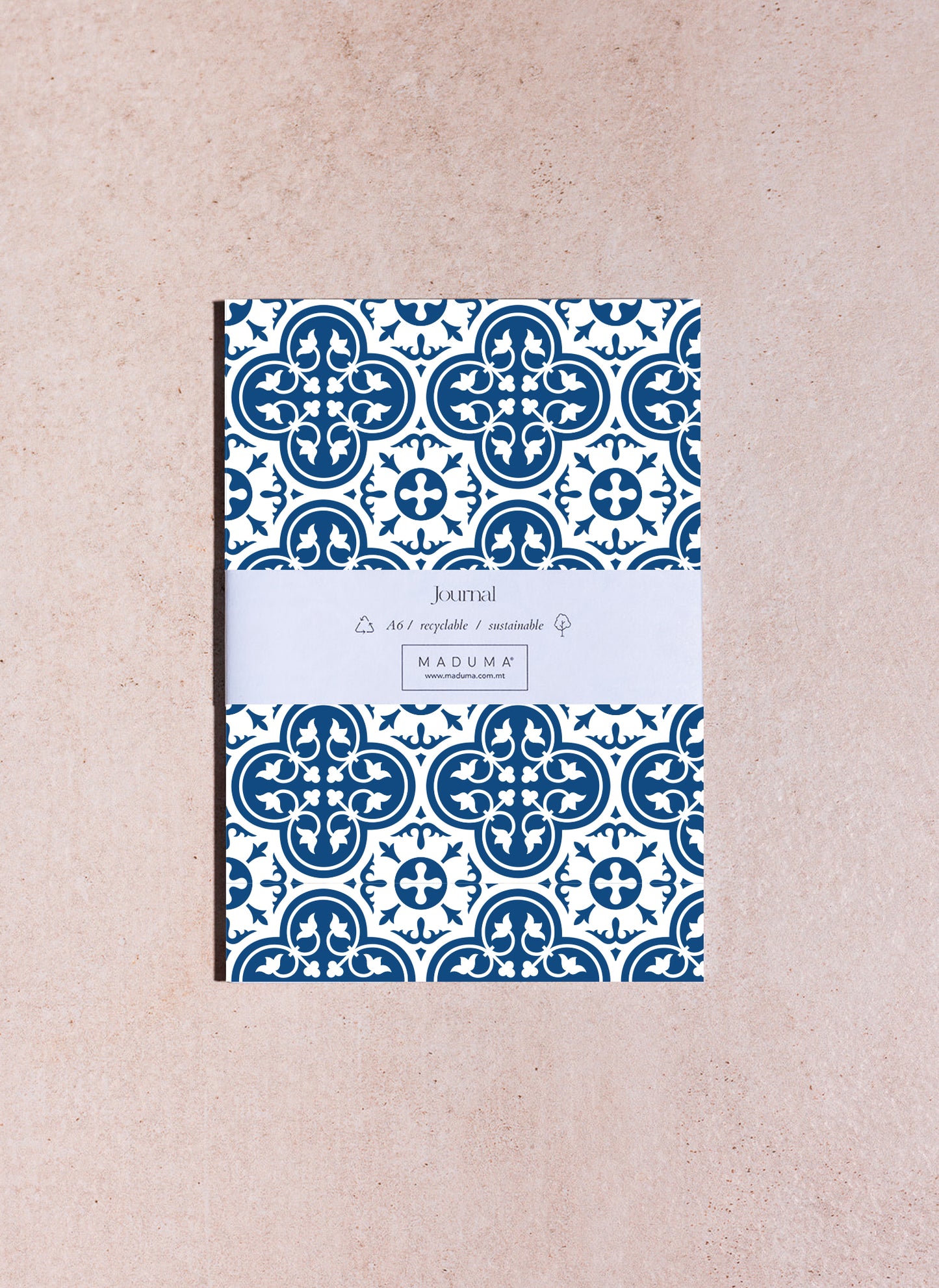 Blu Ċar A6 Ruled Journal