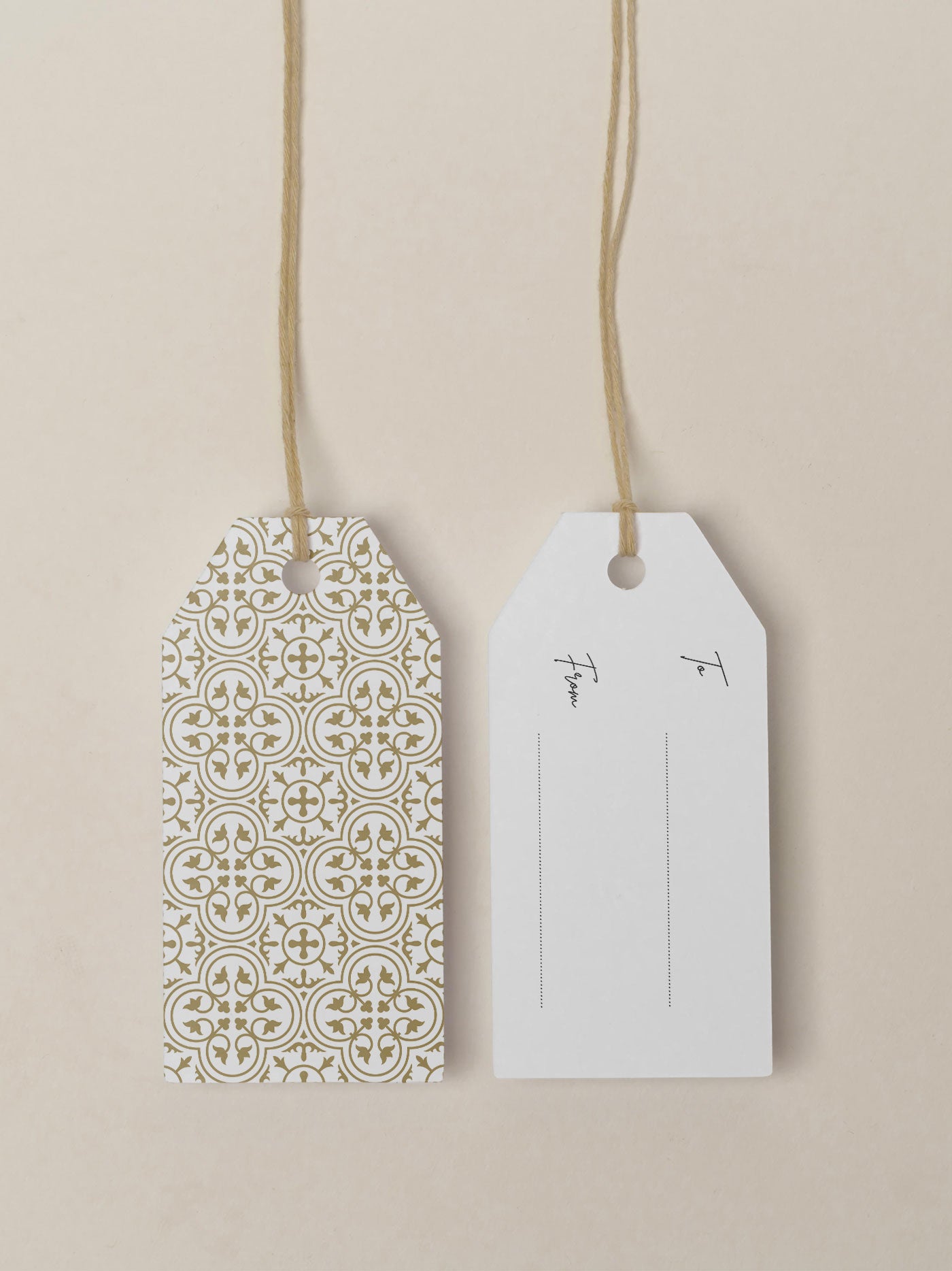 Gold Christmas Tags