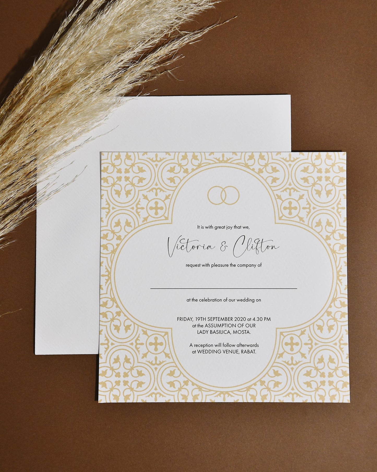 Wedding Invitations - Gold