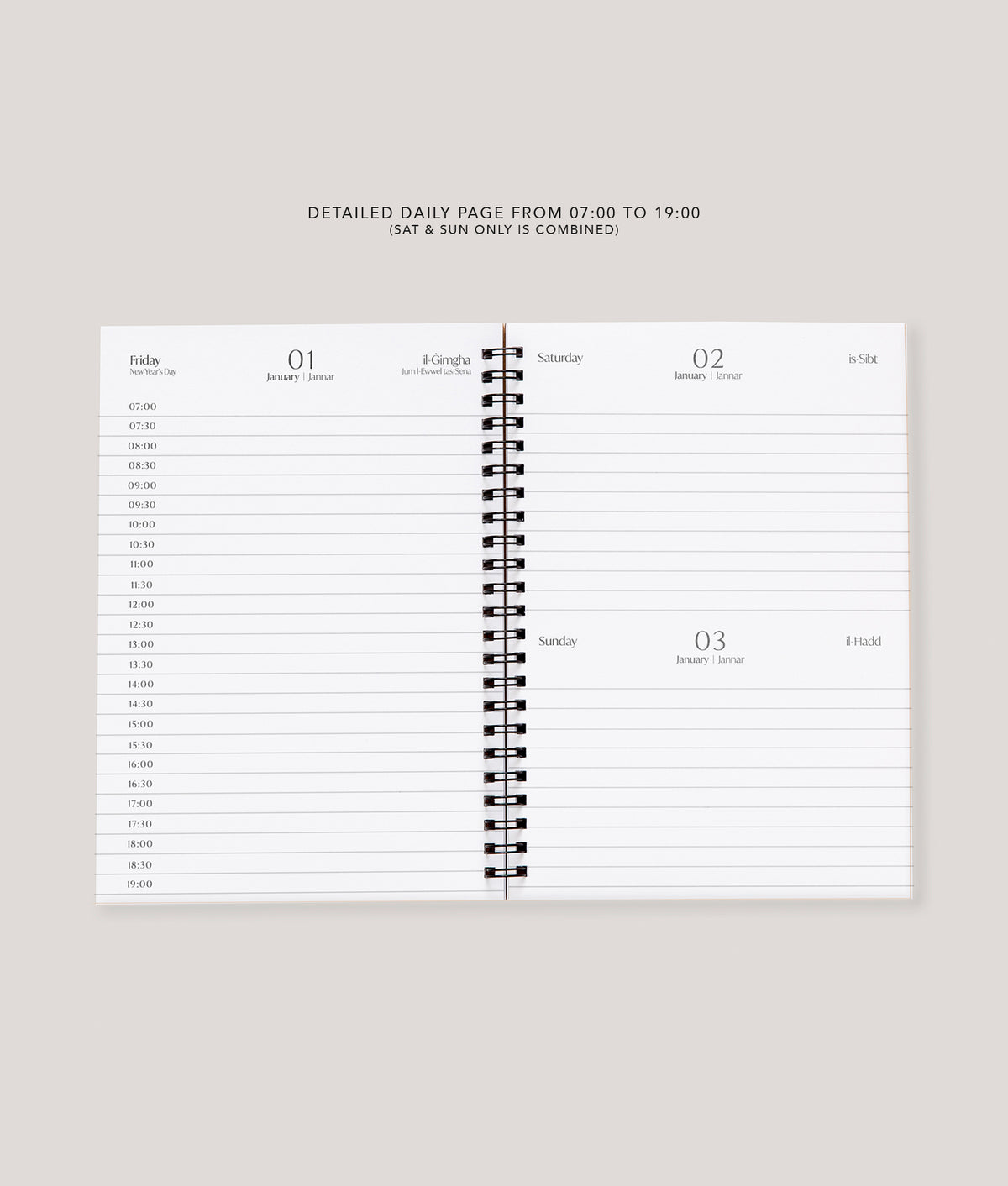 PRE-ORDER 2027 Spiral Diary DAILY View