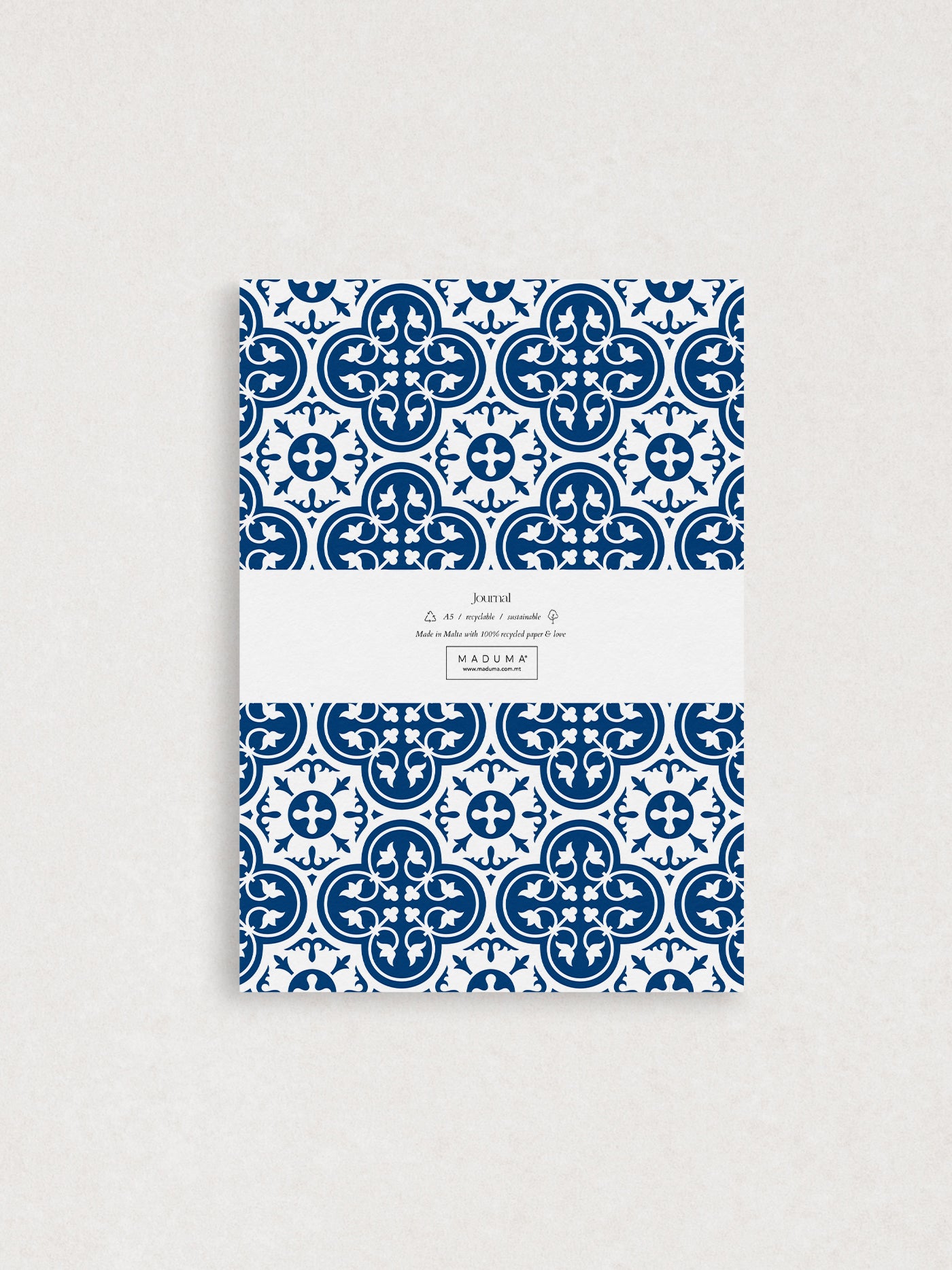 Blu Ċar A5 Ruled Journal