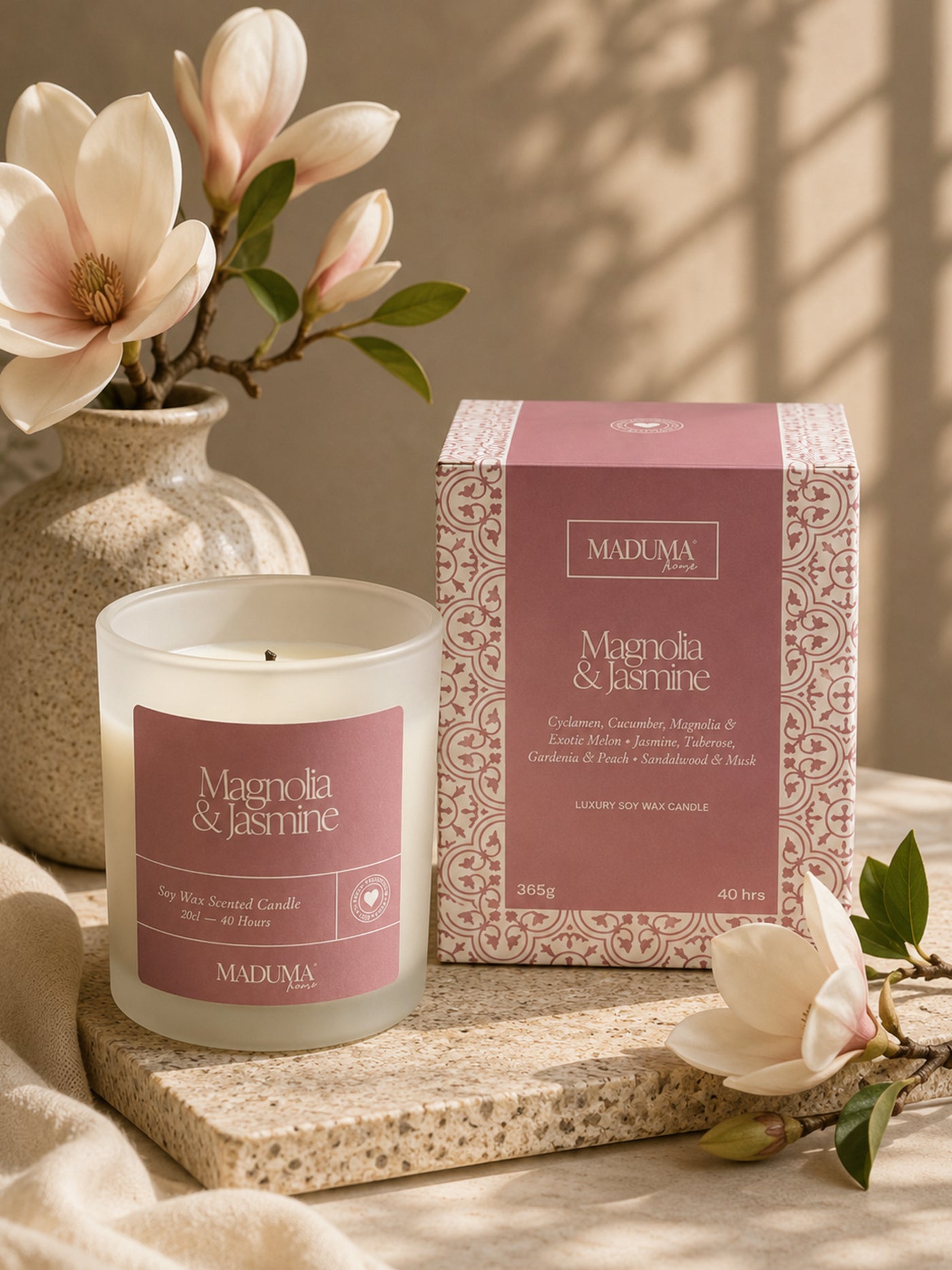 MADUMA® Scented Candle - Magnolia & Jasmine