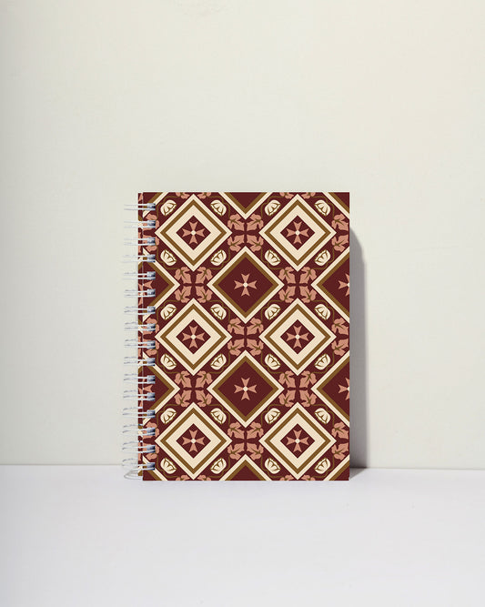 Maltese Cross Spiral Ruled Journal