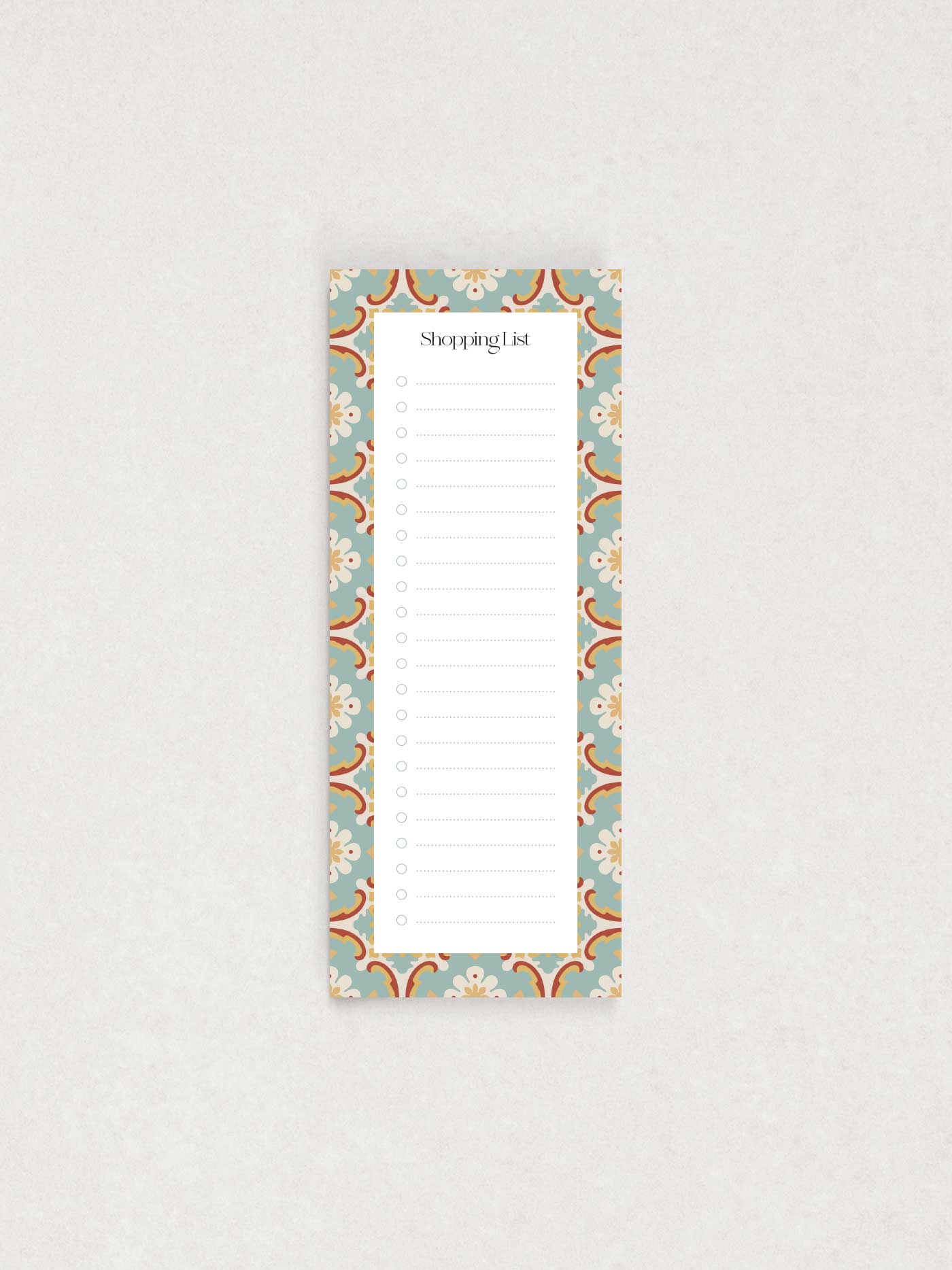 Turquoise Shopping List