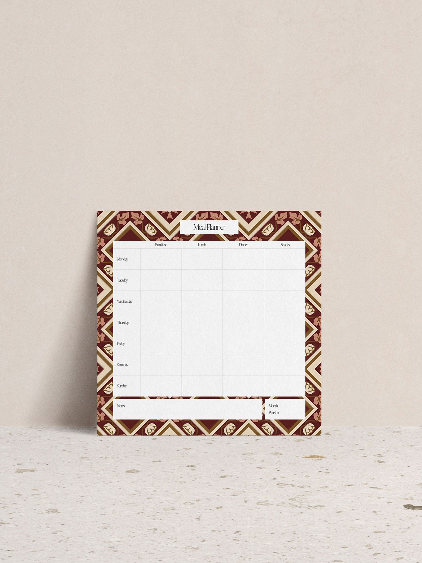 Maltese Cross Meal Planner