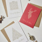 Gold Christmas Cards SET OF 3